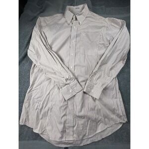 Cutter and Buck Mens Striped Button Down Long Sleeve Dress XXL TTG Cotton Blend